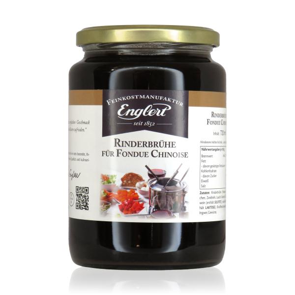 Rinderbrühe für Fondue Chinoise, 720 ml / Glas